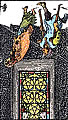 <b>Cinque di Denari - Carta Rovesciata: Discordia. Indecisione. Avarizia.</b>