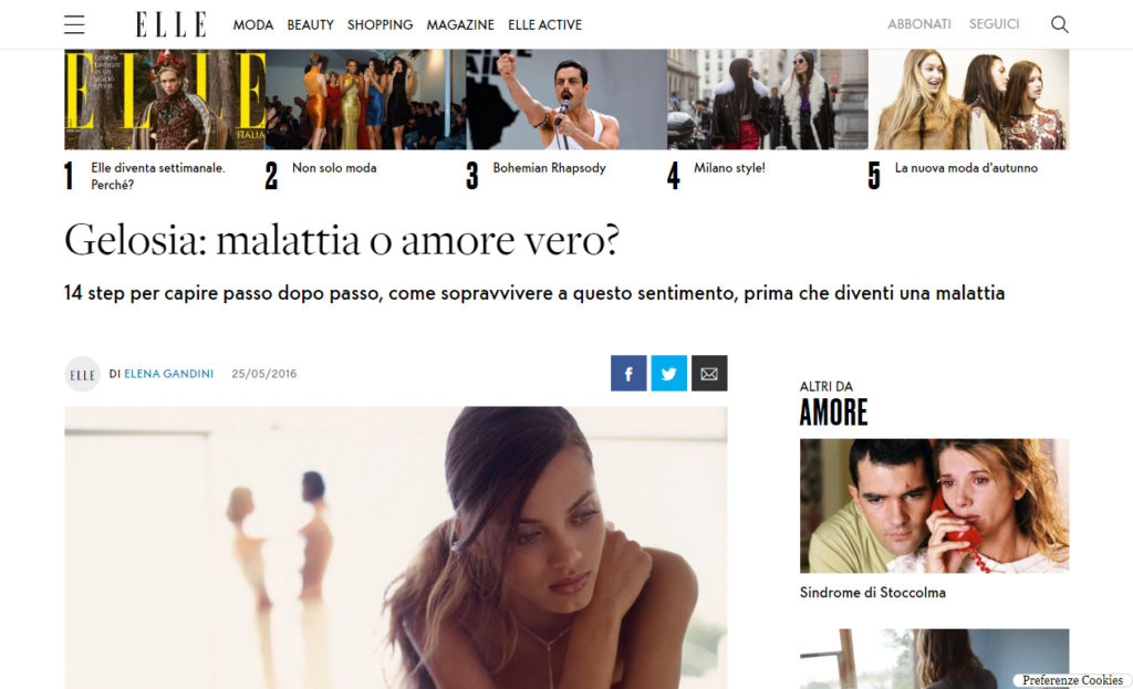 Gelosia Malattia o Amore Vero