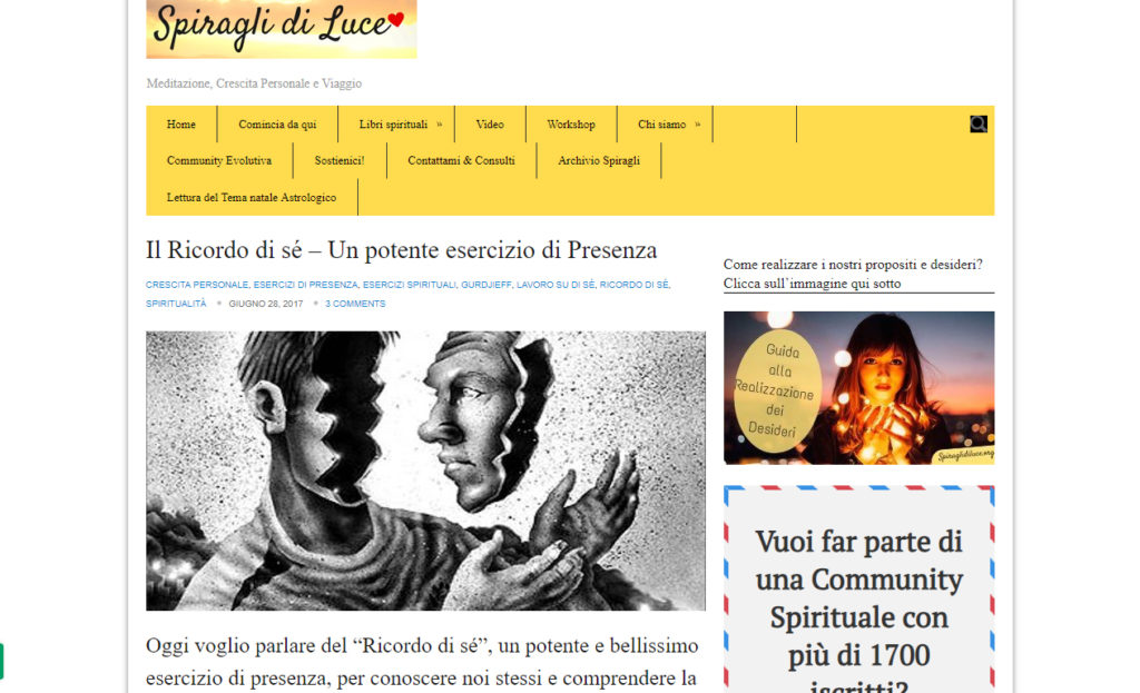 Il Ricordo di sé Presenza Mentale