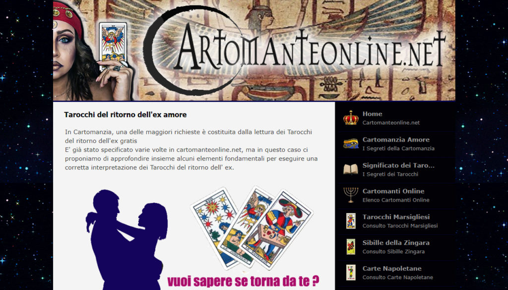 Tarocchi del ritorno dell ex amore